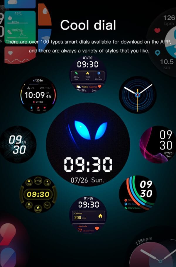 Round Screen GTR1 Bracelet Sports Health Breathing Heart Rate  Smart Watch - Image 4