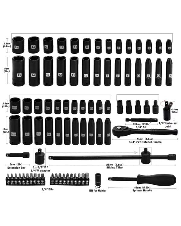 Wrench Torques 83 Pieces of Hands Tools - Image 5
