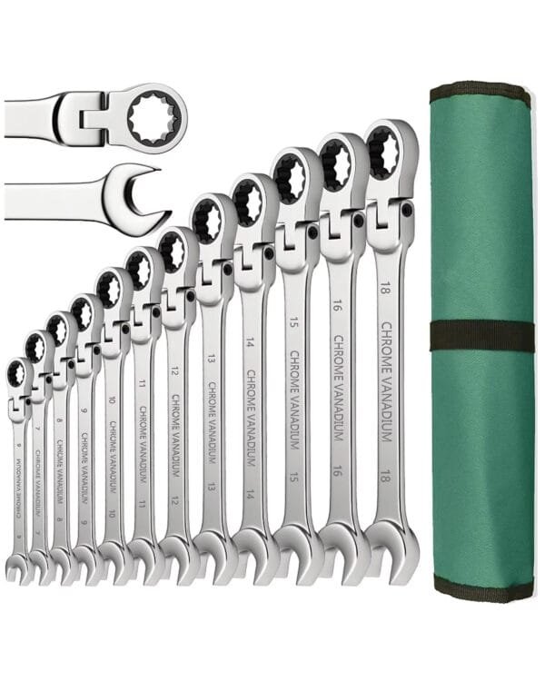 8pcs 8-22mm Flexible Ratchet Wrench - Image 2