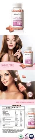 Sugar Free Multivitamin hair gummy Hair Skin nail - Image 3